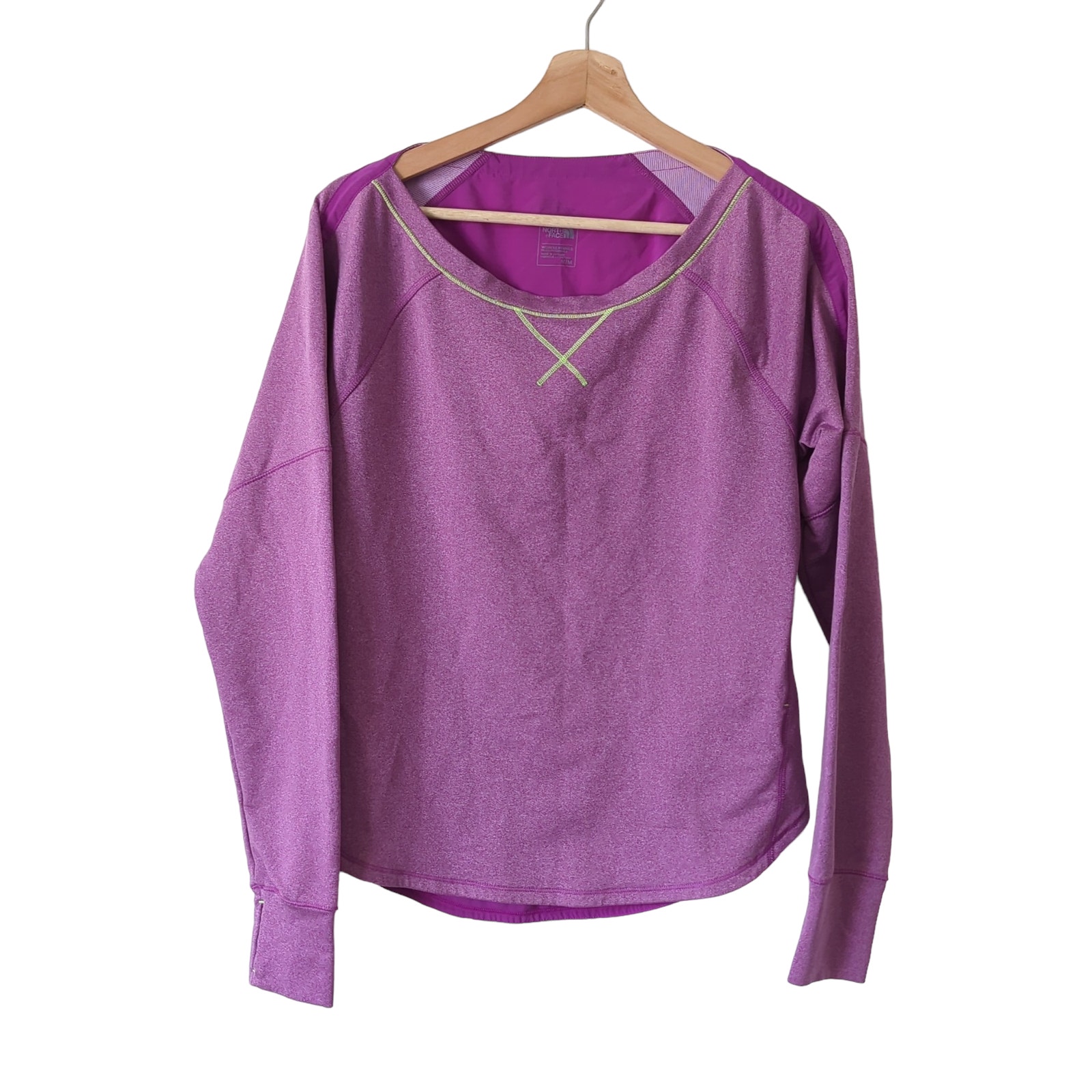 The North Face Womens Workout Long Sleeve Top Purple Breathable Running Medium